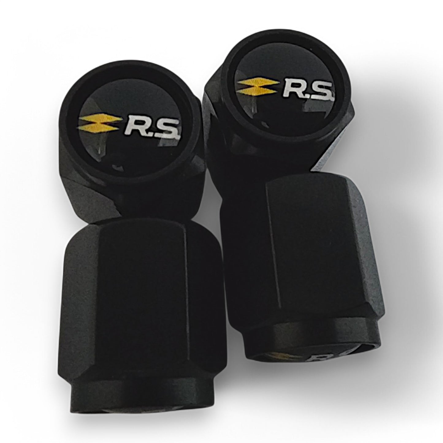 Renault R.S. Dust Caps x 8 New Logo Anti Rust & Corrosion - Plastic R.S. Tyre Valve Caps
