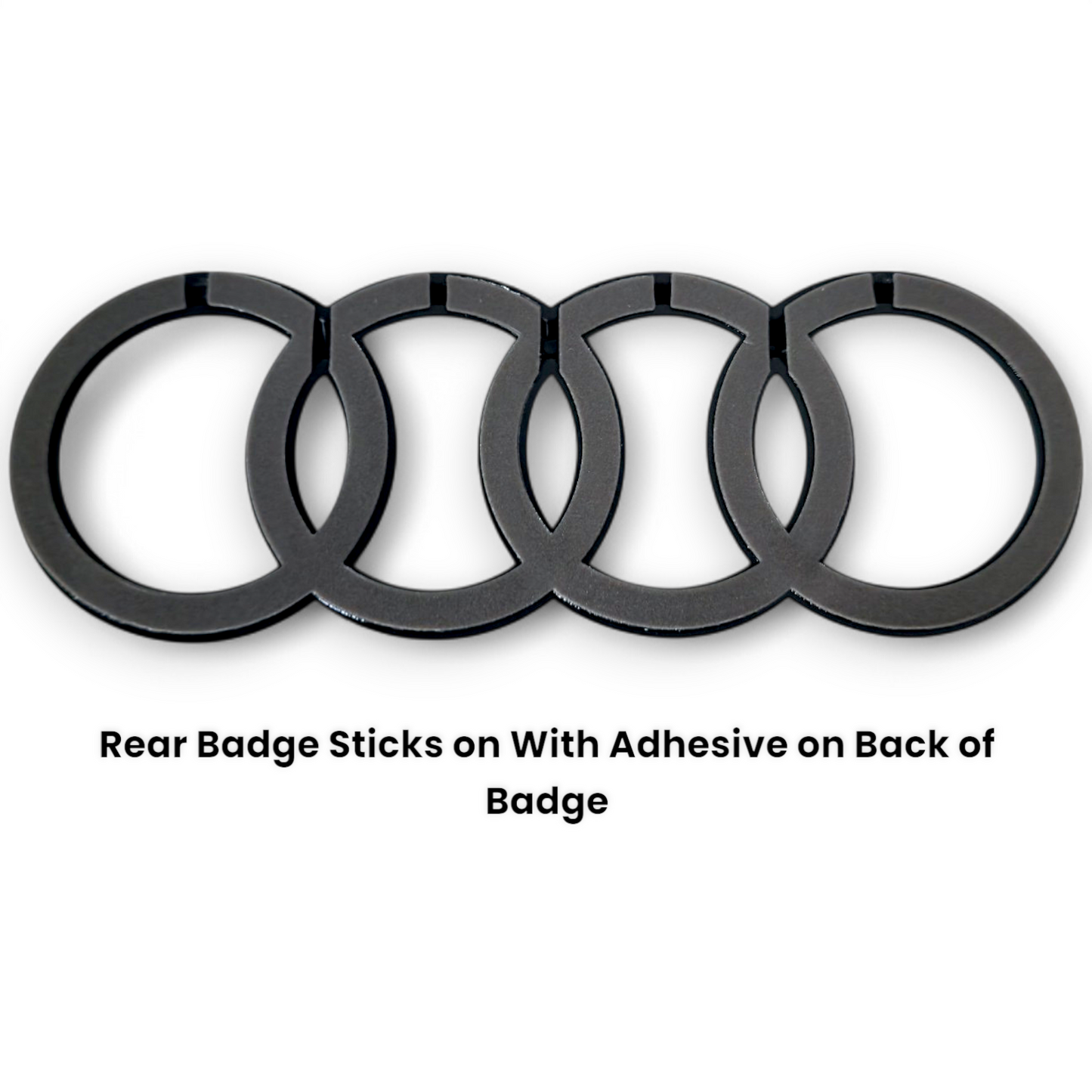 Audi Badges - Front & Rear Gloss Black Emblems - A6 A8 Q3 Q5 Q7 S6