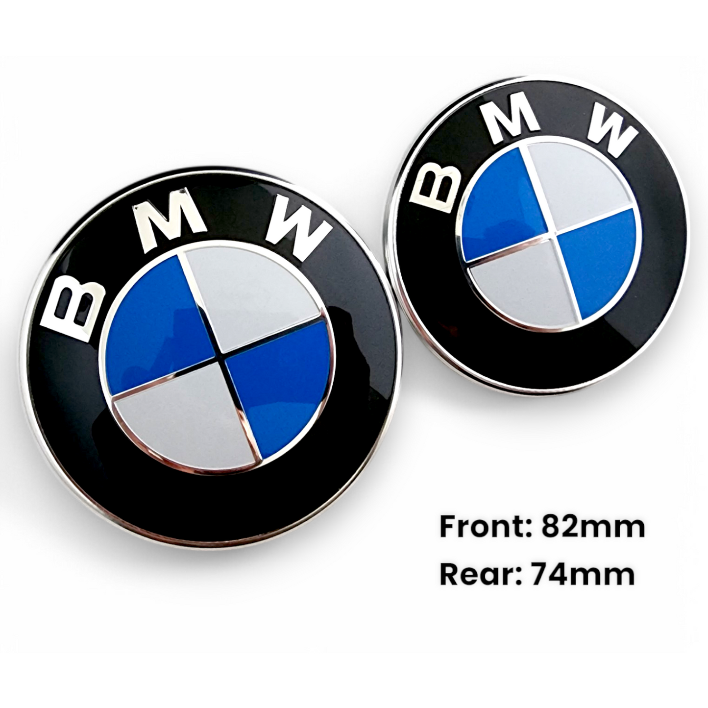 BMW E90 Badges 82mm Front & Rear 74mm Replacement Emblems