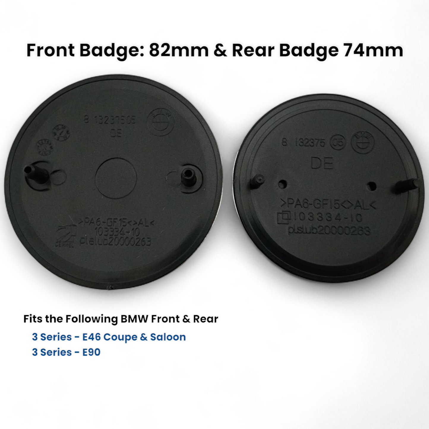 BMW Badges Emblems - Front & Rear Set - Various BMW Models