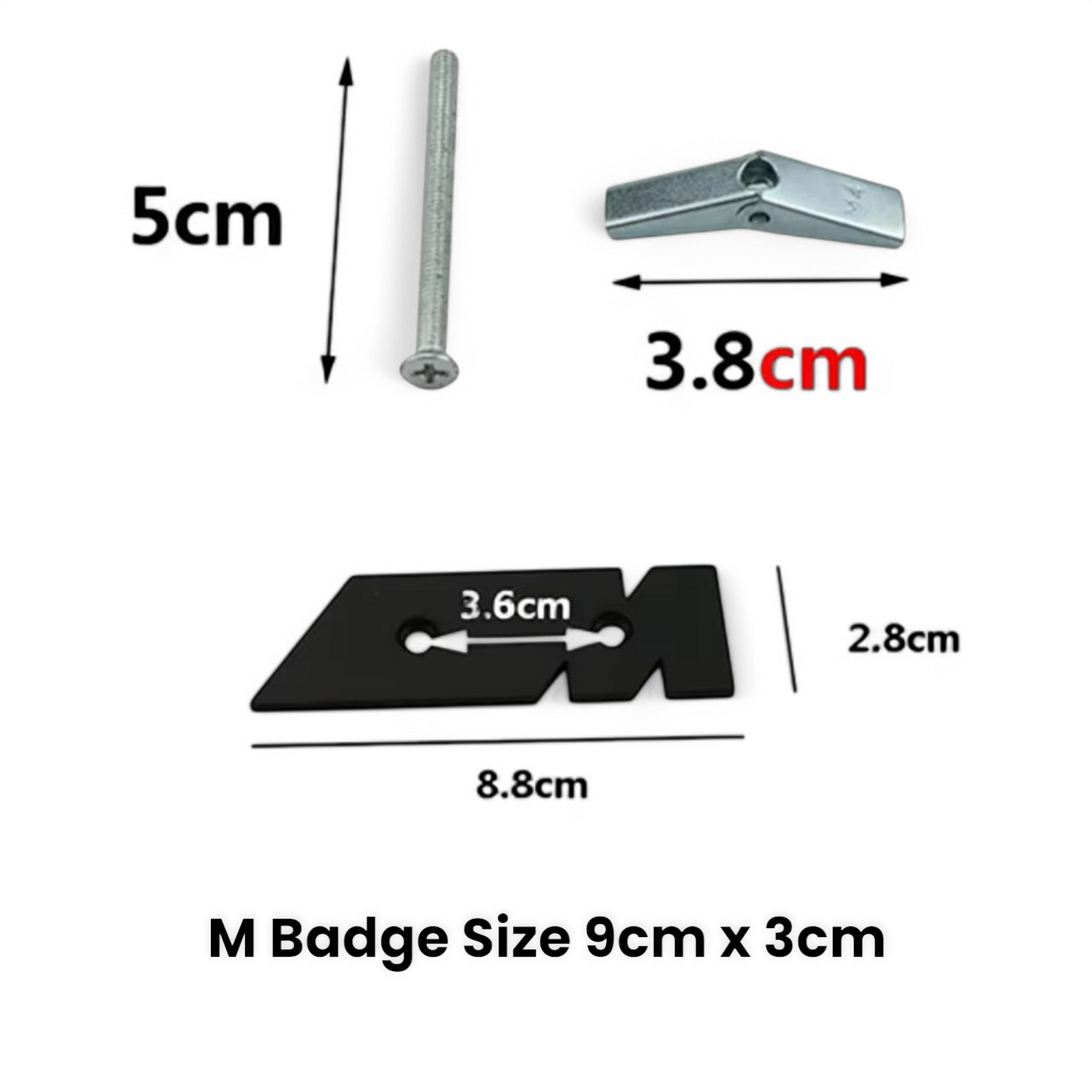 BMW M Sport Grill Badge LARGE M Badge