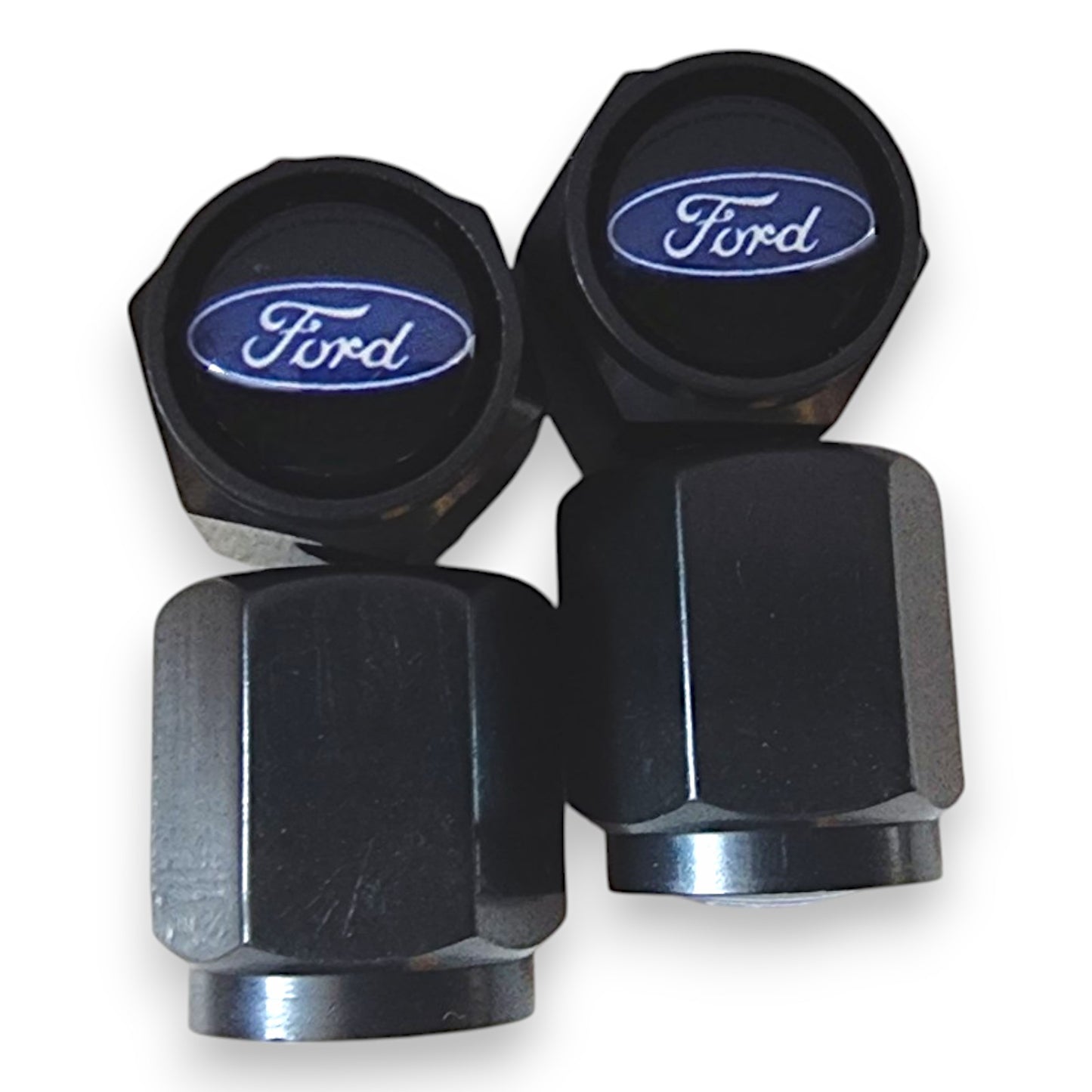 Ford Dust Caps x 8 Anti Rust & Corrosion - Plastic Ford Tyre Valve Caps