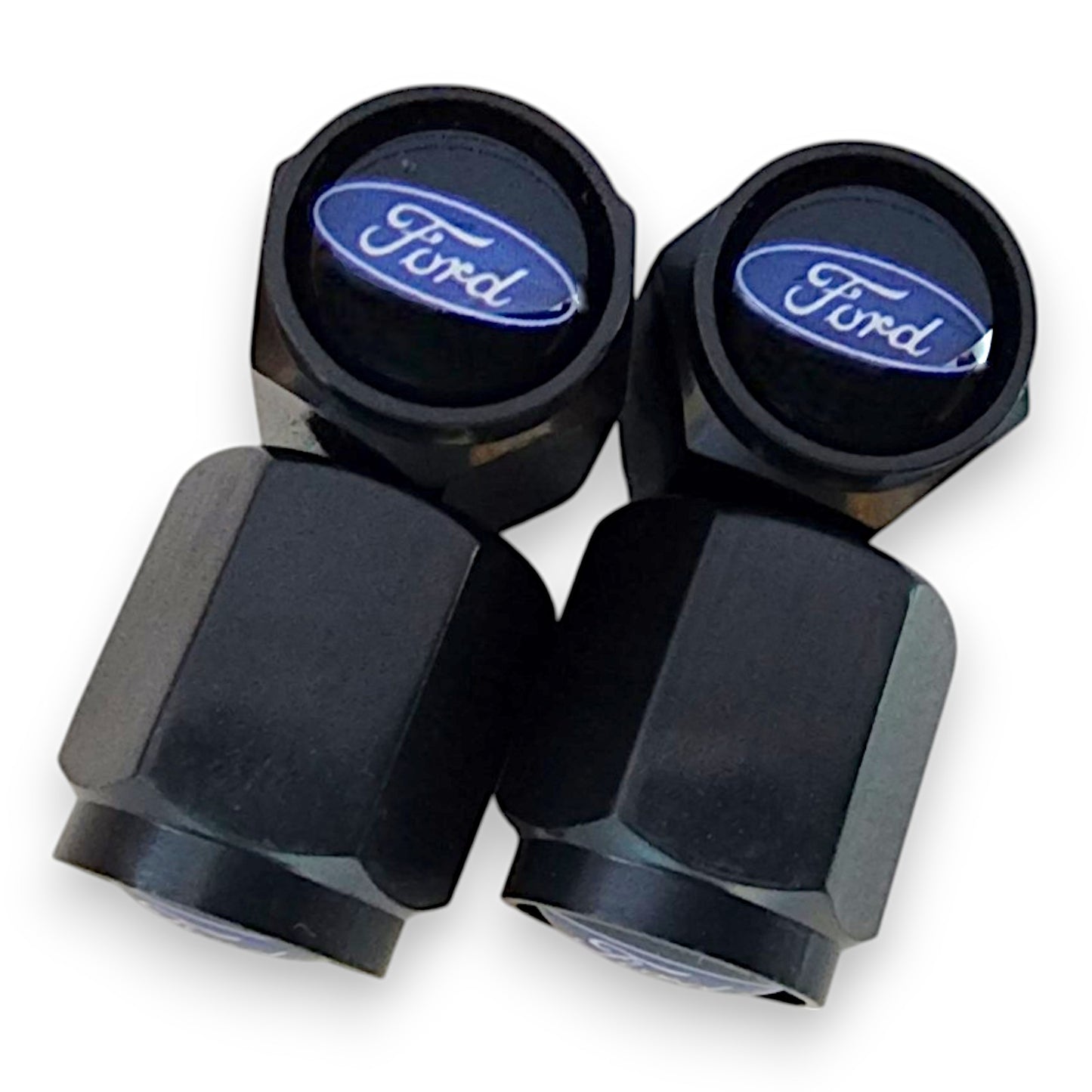 Ford Dust Caps x 8 Anti Rust & Corrosion - Plastic Ford Tyre Valve Caps