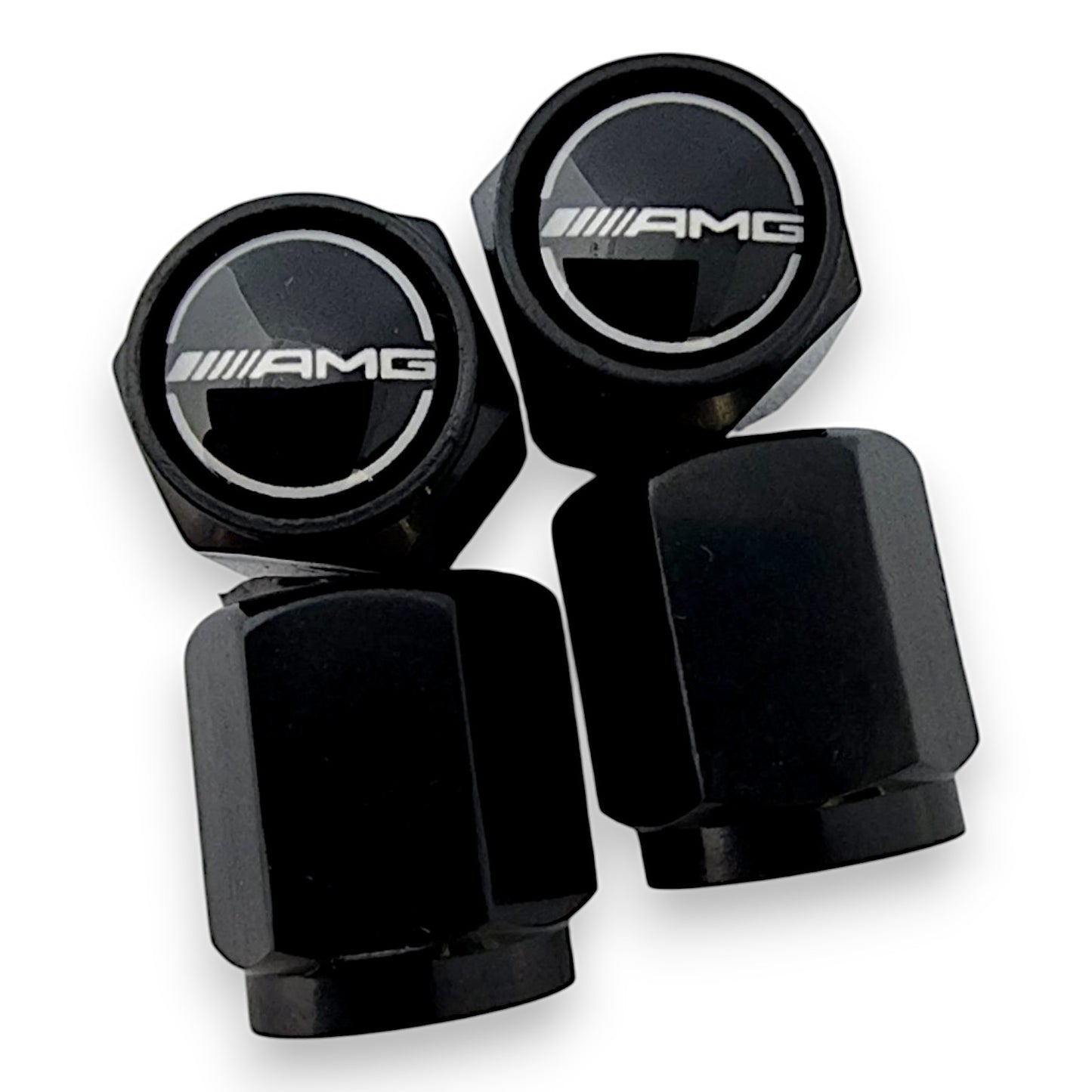 Mercedes Benz AMG Dust Caps x 8 Anti Rust & Corrosion - Plastic AMG Tyre Valve Caps