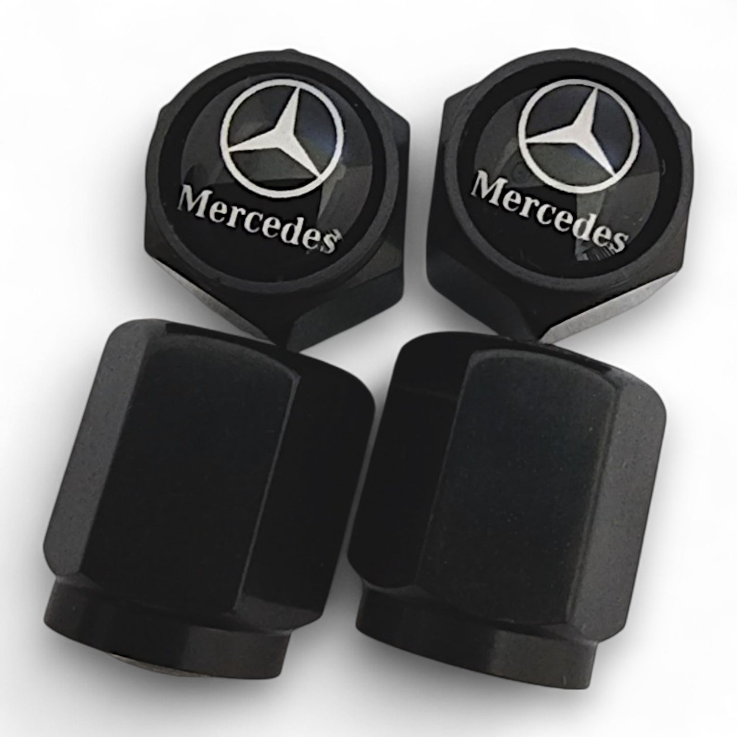 Mercedes Benz Dust Caps x 8 Anti Rust & Corrosion - Plastic Mercedes Tyre Valve Caps