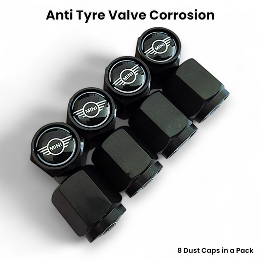 Mini Dust Caps x 8 Anti Rust & Corrosion - Mini Tyre Valve Caps