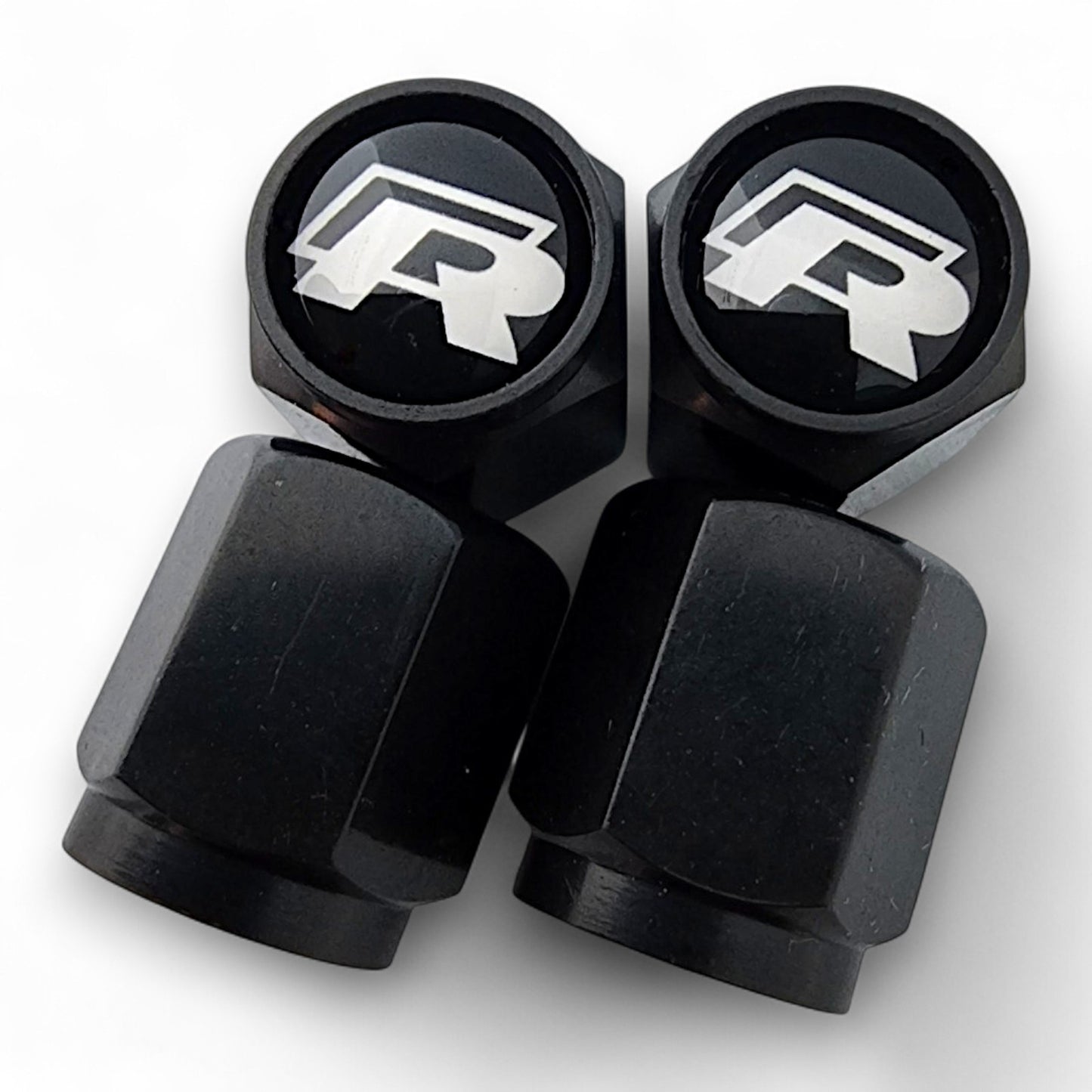 VW R Dust Caps x 8 Anti Rust & Corrosion - R Line Tyre Valve Caps