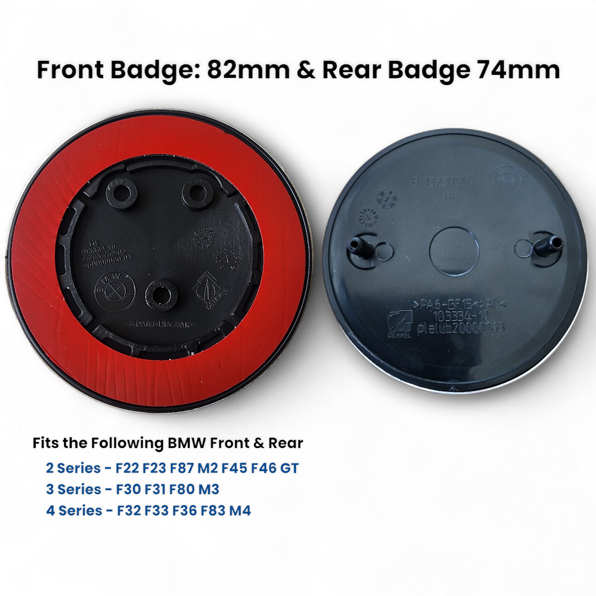 BMW Badges Emblems - Front & Rear Set - Various BMW Models – Car Plex UK