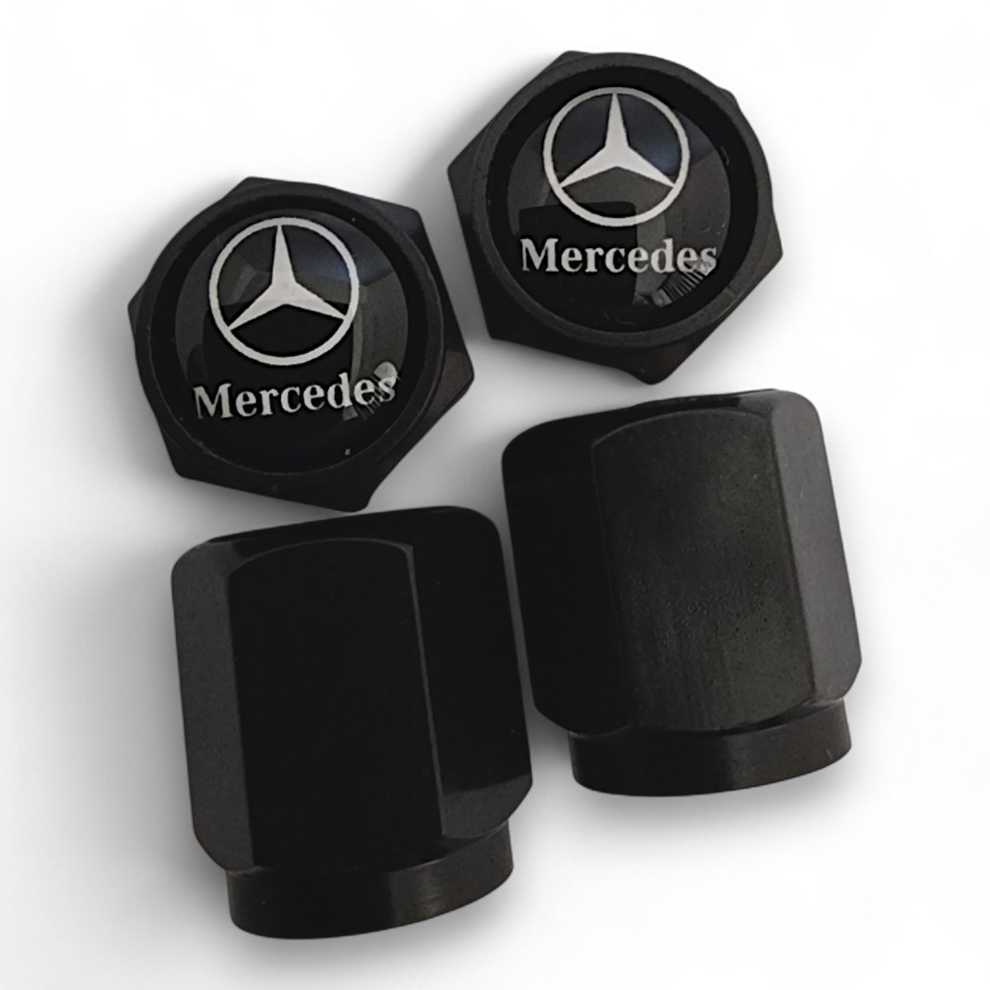 Mercedes Benz Dust Caps x 8 Anti Rust & Corrosion - Plastic Mercedes Tyre Valve Caps