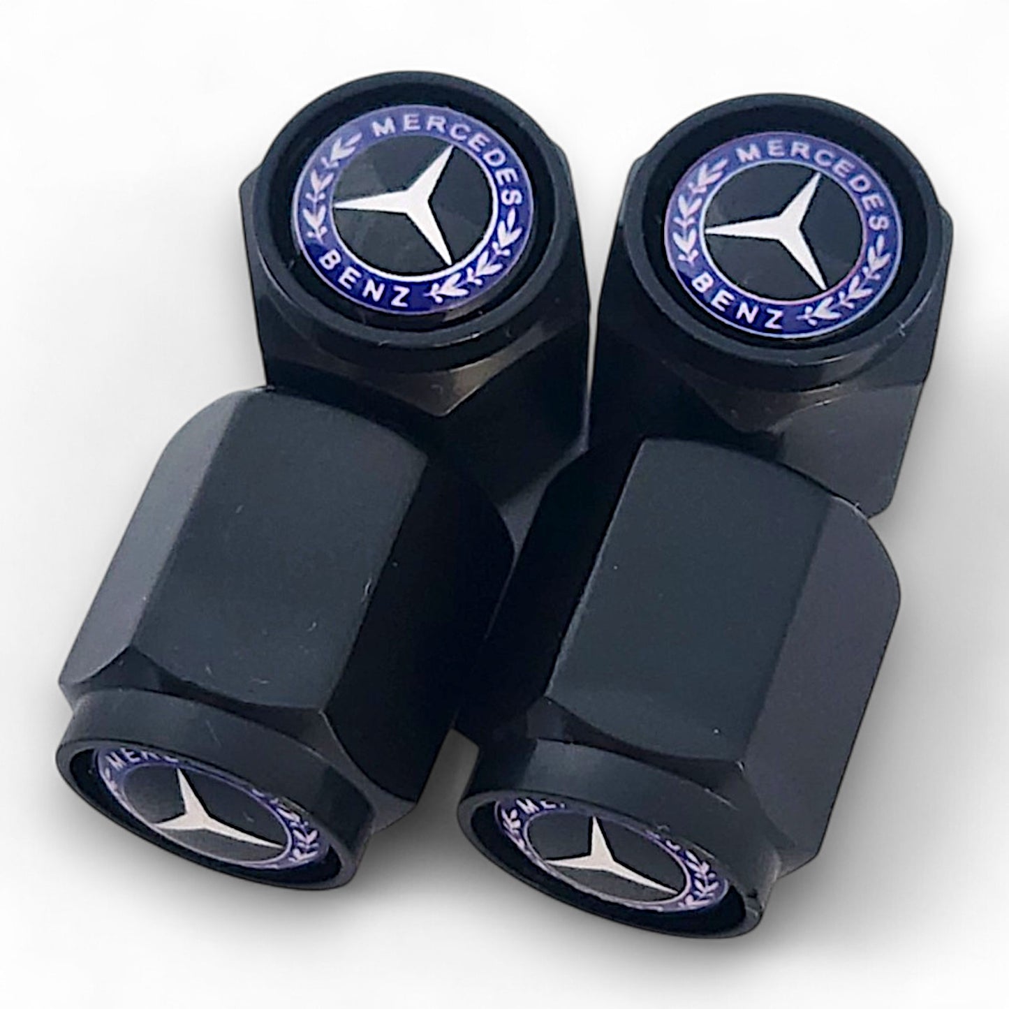Mercedes Benz Dust Caps x 8 Anti Rust & Corrosion - Plastic Mercedes Tyre Valve Caps